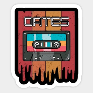 Thanksgiving Oates Name Retro Styles Camping 70s 80s 90s Sticker